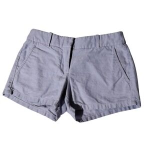 J. Crew Sz 00 (27"x2.75") Chino Shorts Light Blue Cotton Flat Front Factory
